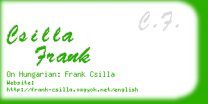 csilla frank business card